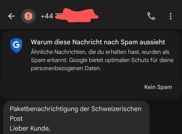 L'application Messages de Google tente de détecter les messages RCS suspects et de les déplacer directement dans le dossier spam.
