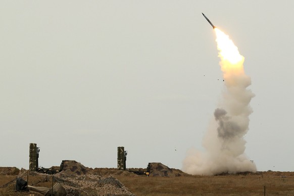 Un missile tiré par un système S-300 en Ukraine, 2021.