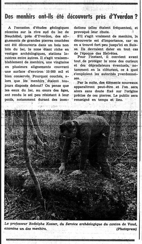 Début mars 1975, le Journal du Jura émettait des hypothèses quant aux menhirs de Clendy.
https://www.e-newspaperarchives.ch/?a=d&amp;d=JDJ19750306-01.2.23&amp;srpos=2&amp;e=------197-de-20--1--img-txI ...