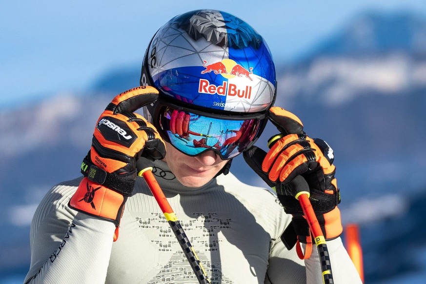 C'est avec ce casque qu'«Odi» a skié le reste de la saison.