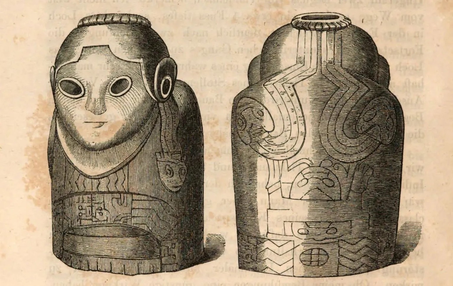 Dessin de la statuette «Ekeko» dans le livre «Voyage en Amérique du Sud», 1869.