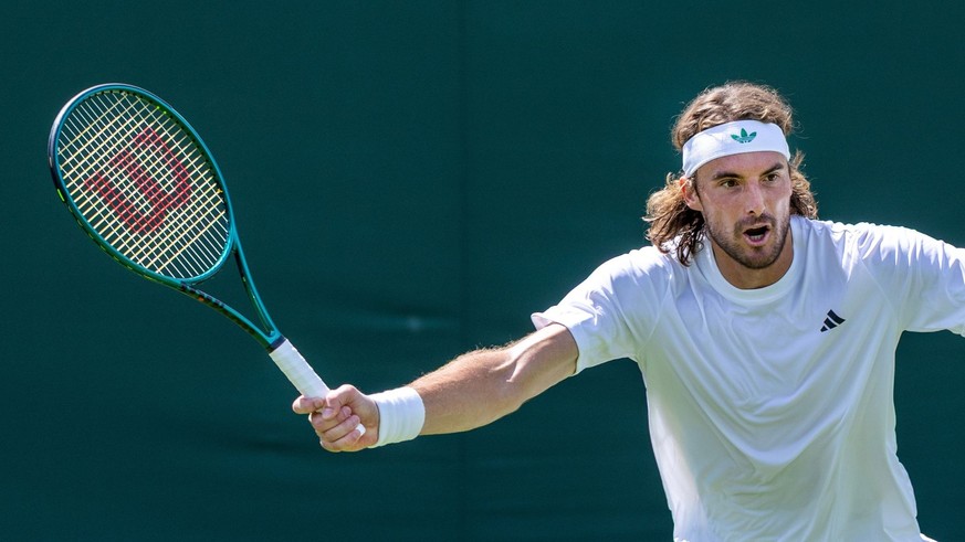 Le Grec avait repris sa Wilson Blade durant la suite de la saison 2025, comme ici à Wimbledon.