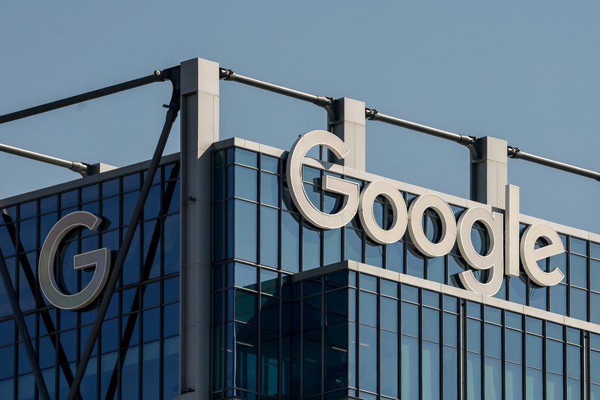 epa11528829 (FILE) - A Google business logo on an office building in midtown Atlanta, Georgia, USA, 21 February 2024 (reissued 05 August 2024). A US court on 05 August ruled that tech giant Google vio ...