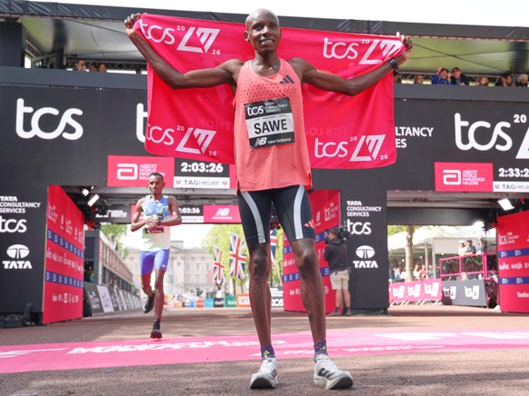 Sebastian Sawe est entré dans l'histoire dimanche à Londres.