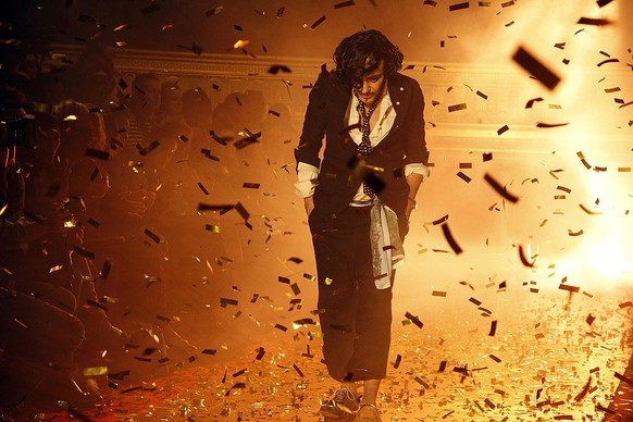 British fashion designer John Galliano and Fran Cutler at the Royal Albert Hall for Joaquín Cortés' 'Gipsy Passion' show, London, 13th April 1997. (Photo by Dave Benett/Getty Images)