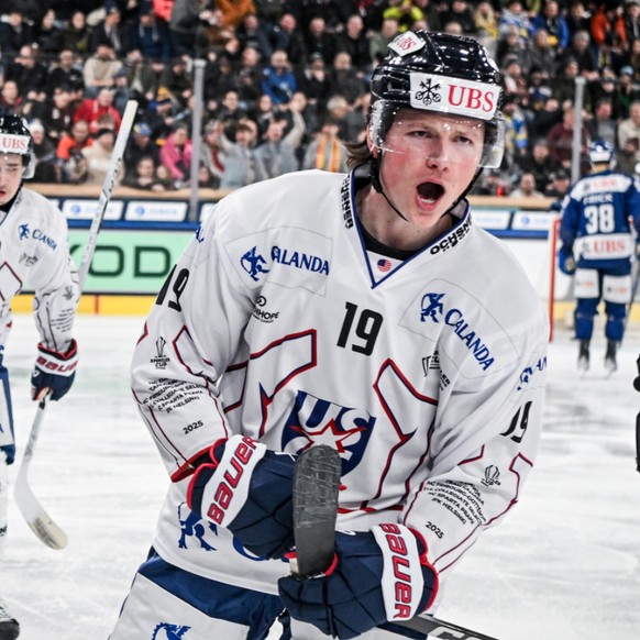 Quinn Finley a marqué les esprits en réussissant un triplé samedi contre Davos.