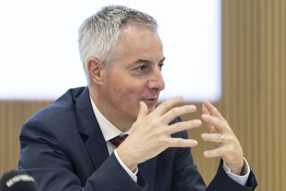 Pierre-Antoine Hildbrand, Conseiller municipal, parle lors d'une conference de presse de la Police municipale de Lausanne et du Ministere public pour le Bilan de l'enquete 'rue de Genev ...