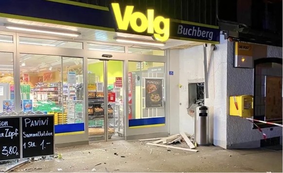 bancomat attaqué à l&#039;explosif à Buchberg dans le canton de Schaffhouse