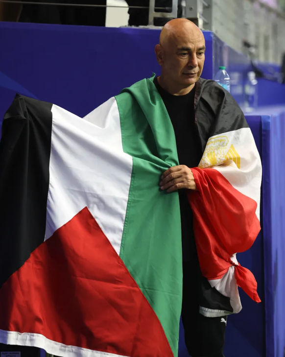 Hossam Hassan, le 3 juillet à Dallas après la victoire contre l'Australie.