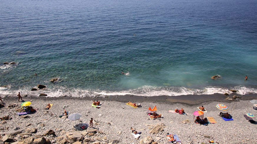 Plage de Guvano, Vernazza, Italie
