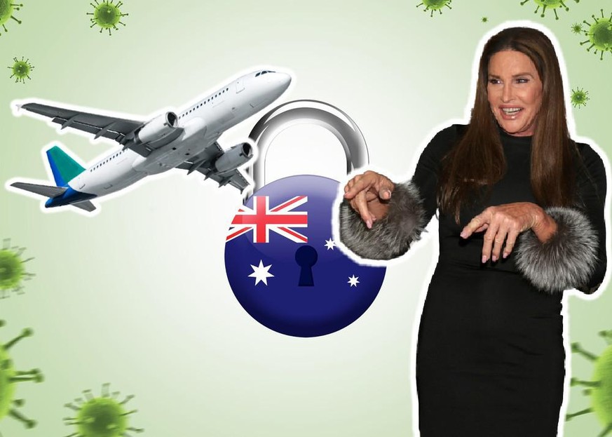 Caitlyn Jenner Australie scandale avion polémique covid-19 voyage autorisation confinement coronavirus pandémie