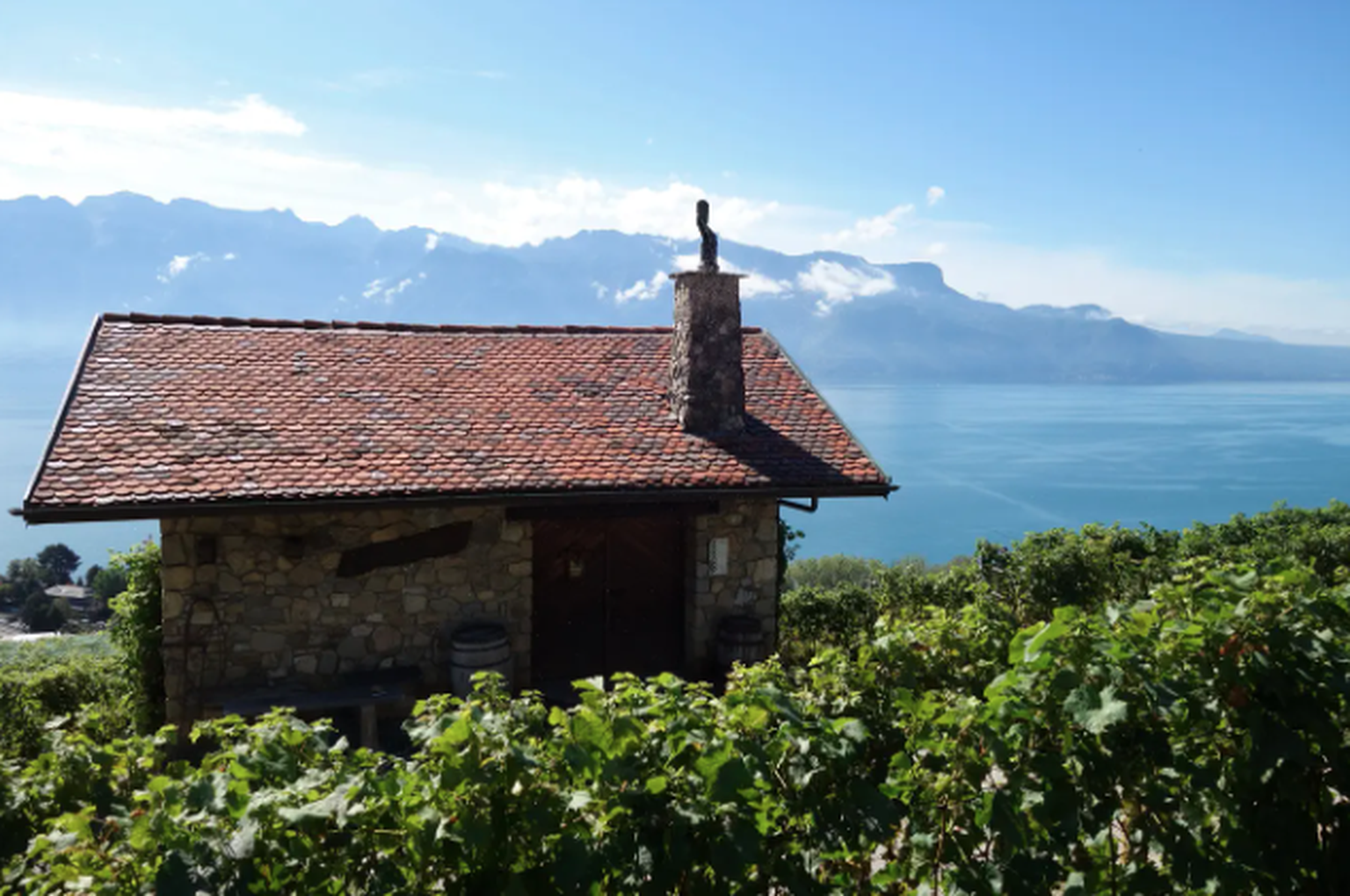 Bar à vins dans une capite du Lavaux