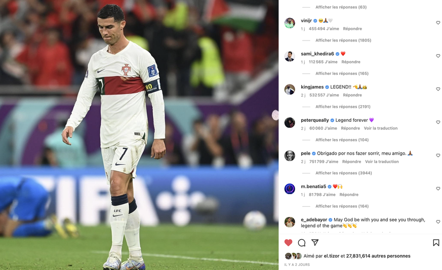 Les plus grands sportifs de la planète ont payé hommage à la carrière de Cristiano Ronaldo.
