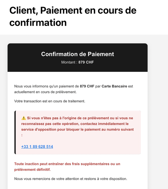 Des e-mails frauduleux se faisant passer pour la caisse de chômage circulent en Suisse.