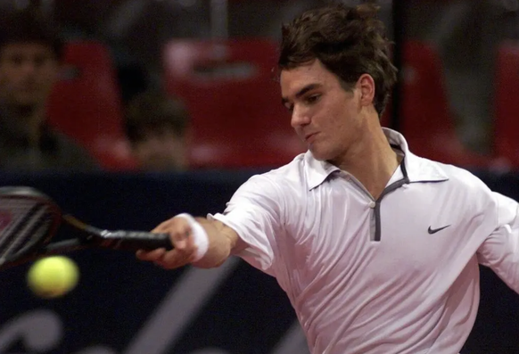 Roger Federer lors de sa première apparition aux Swiss Indoors en 1998.