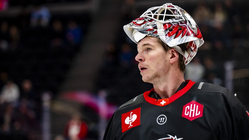 Lausanne's goaltender Connor Hughes reacts during a Champions Hockey League ice hockey game between Switzerland's Lausanne HC and Czech Republic's Mountfield HK, at the ice stadium Vaud ...