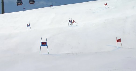 Lara Gut-Behrami lors de sa manche de super-G de Saalbach.