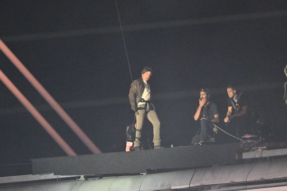 PARIS, FRANCE - AUGUST 11: Actor Tom Cruise is seen during the closing ceremony of the Paris 2024 Olympic Games at the Stade de France on August 11, 2024 in Paris, France. (Photo by Mustafa Yalcin/Ana ...