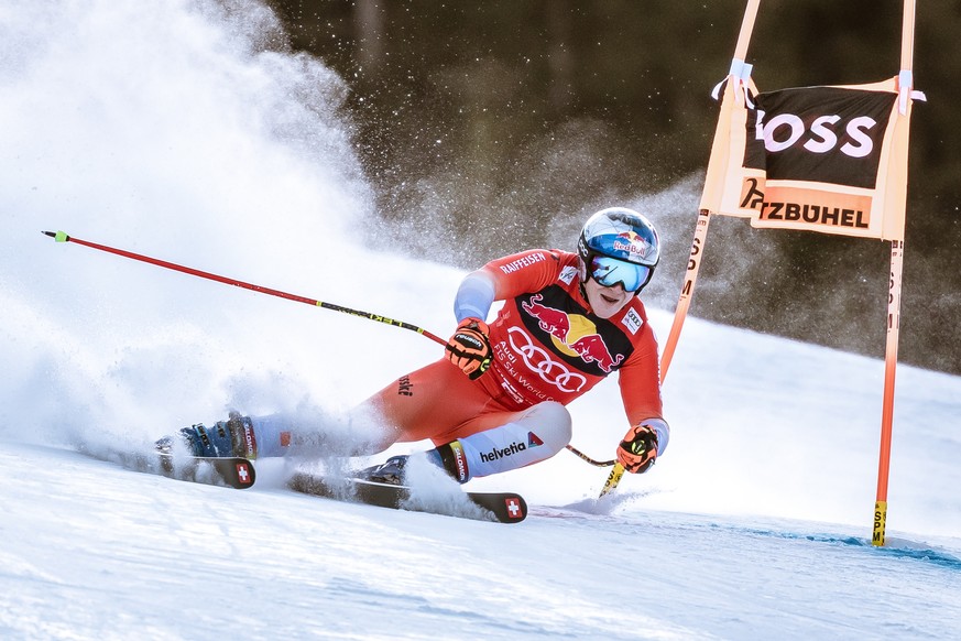 ABD0084_20250122 - KITZB�HEL - �STERREICH: Marco Odermatt (SUI) w�hrend dem 2. Training f�r die Abfahrt der M�nner am Mittwoch, 22. J�nner 2025, anl. des 85. Hahnenkammrennens auf der Streif in Kitzb� ...