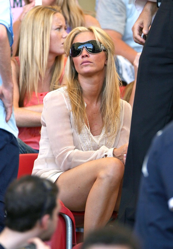 British soccer team players wives in Stuttgart Abigail Clancy girlfriend of Peter Crouch attends the English vs Ecuador match as part of the 2006 Worl Cup, in Stuttgart, Germany, on June 25, 2006. Pho ...