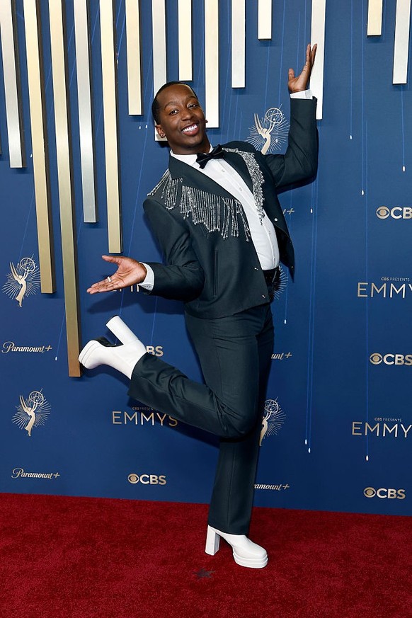 LOS ANGELES, CALIFORNIA - SEPTEMBER 14: Markell Washington attends the 77th Primetime Emmy Awards at Peacock Theater on September 14, 2025 in Los Angeles, California. (Photo by Kevin Mazur/Getty Image ...