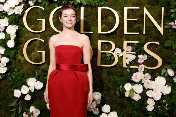 BEVERLY HILLS, CALIFORNIA - JANUARY 05: Emma Stone attends the 2025 Golden Globe Awards at The Beverly Hilton on January 05, 2025 in Beverly Hills, California. (Photo by Taylor Hill/FilmMagic)
