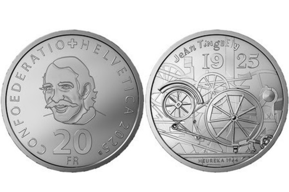 Nouvelle pièce spéciale en argent à l&#039;occasion du centenaire de la naissance de Jean Tinguely