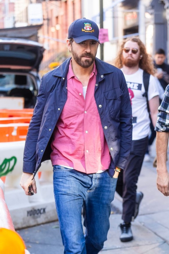 NEW YORK, NEW YORK - OCTOBER 26: Ryan Reynolds is seen in the West Village on October 26, 2023 in New York City. (Photo by Gotham/GC Images)