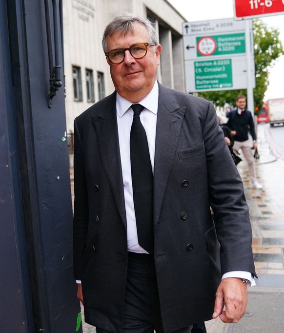 The Earl Marshal, the Duke of Norfolk, at Lavender Hill Magistrates&#039; Court, London, where he has been banned from driving for six months after pleading guilty to using his mobile phone while driv ...