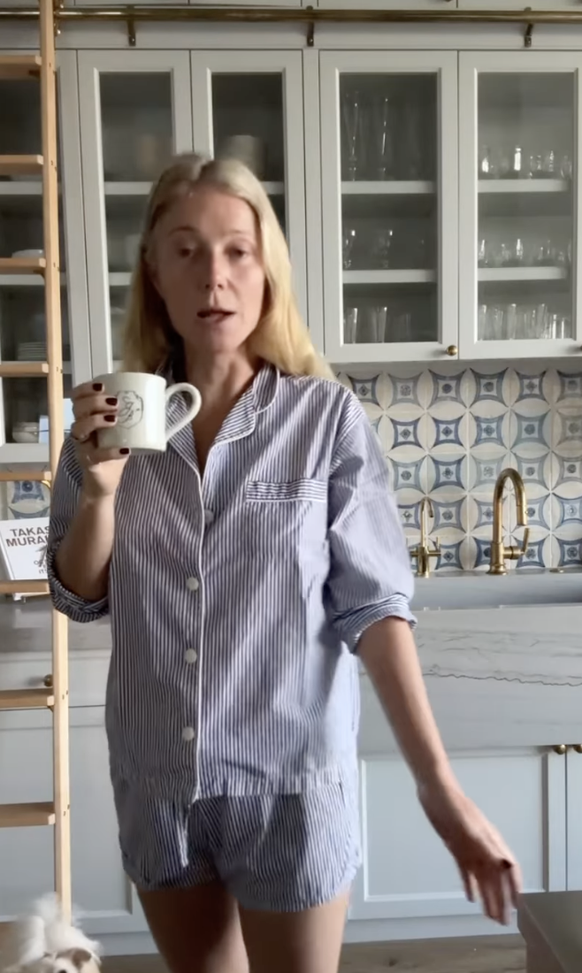 Gwyneth a partagé son petit-déj' classique: biscuits, oeufs et bacon.