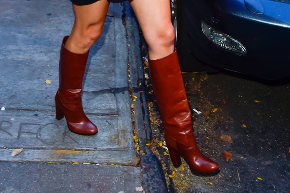 NEW YORK, NEW YORK - OCTOBER 26: Taylor Swift, shoe detail, is seen on October 26, 2023 in New York City. (Photo by Raymond Hall/GC Images)
