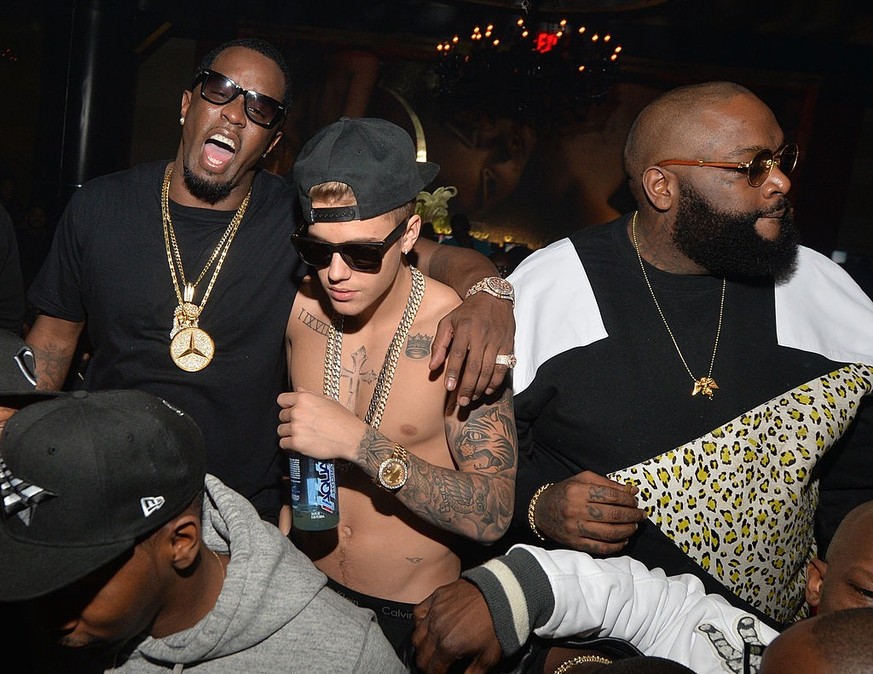ATLANTA, GA - FEBRUARY 05: Sean &#039;Diddy&#039; Combs, Justin Bieber and Rick Ross attend Ciroc party at Vanquish Lounge on February 5, 2014 in Atlanta, Georgia. (Photo by Prince Williams/FilmMagic)