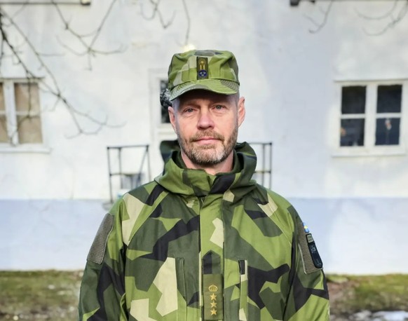 Le commandant du régiment de Gotland de l&#039;armée suédoise, Dan Rasmussen.