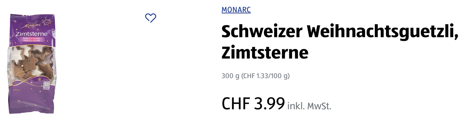 Weihnachtsguezli Aldi