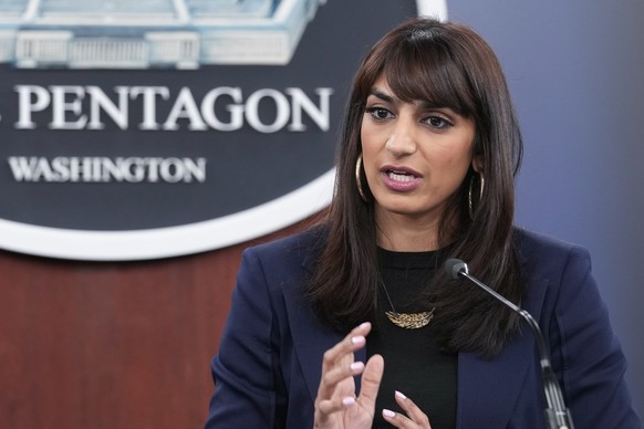Deputy Pentagon press secretary Sabrina Singh speaks during a briefing at the Pentagon in Washington, Monday, Jan. 29, 2024. (AP Photo/Susan Walsh)
Sabrina Singh