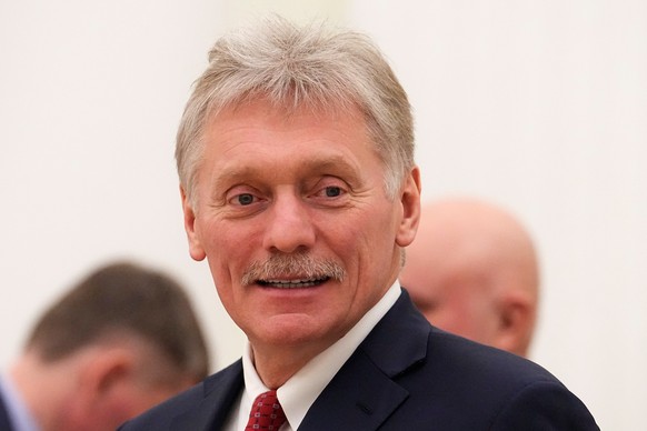 epa12796915 Kremlin spokesman Dmitry Peskov attends a meeting between Russian President Vladimir Putin and Central African Republic President Faustin Archange Touadera at the Kremlin in Moscow, Russia ...
