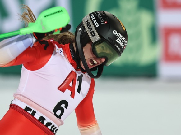 Camille Rast s'est battue pour terminer 4e à Flachau