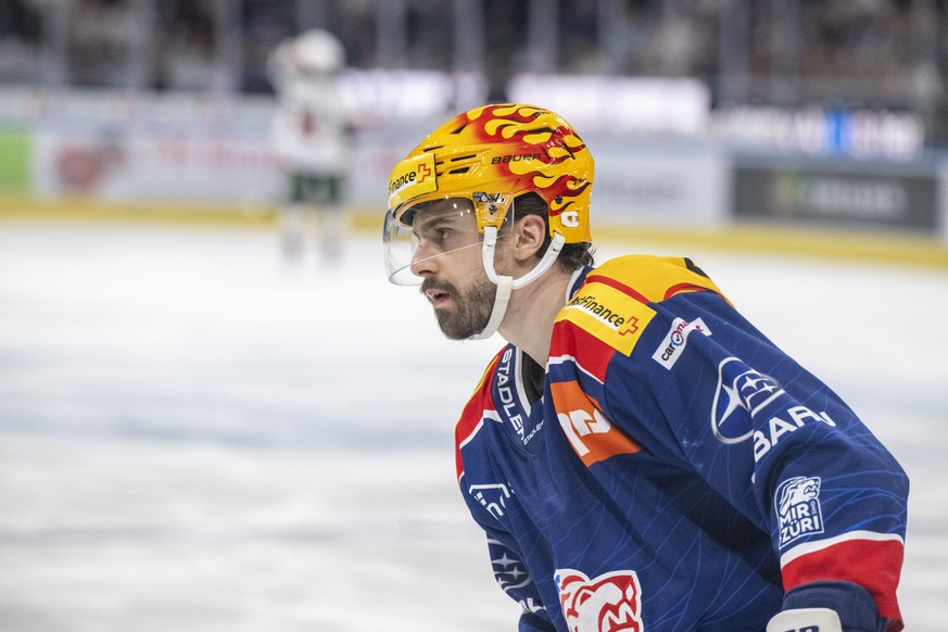 PostFinance Topscorer Denis Malgin vom ZSC beim Eishockey Playoff Final, Spiel 7 der National League zwischen den ZSC Lions und dem Lausanne HC am Dienstag, 30. April 2024 in der Swiss Life Arena in Z ...