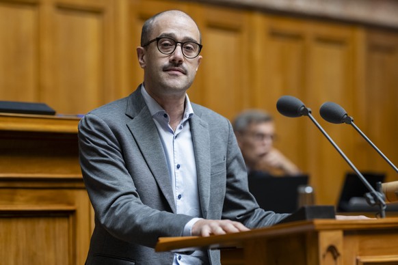 David Roth, SP-LU, spricht ueber Home Office, an der Herbstsession der Eidgenoessischen Raete, am Dienstag, 23. September 2025 im Nationalrat in Bern. (KEYSTONE/Alessandro della Valle)