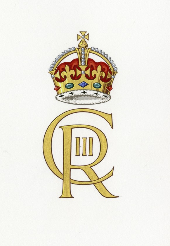 This undated photo released by Buckingham Palace on Monday, Sept. 26, 2022, shows the new cypher that will be used by King Charles III. The cypher is the Sovereign&#039;s monogram, consisting of the i ...