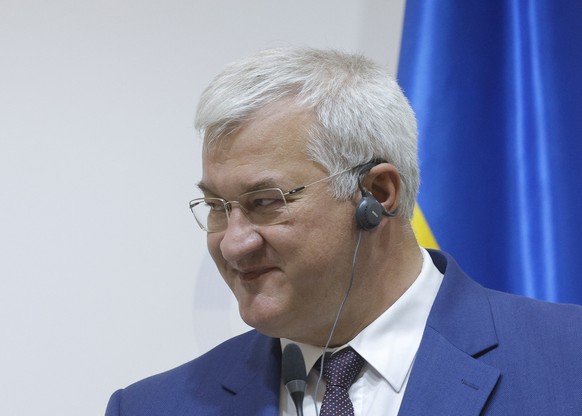 epa12206146 Ukraine&#039;s Foreign Minister Andrii Sybiha attends a joint news conference with his German counterpart Wadephul following their meeting in Kyiv, Ukraine, 30 June 2025. The German foreig ...