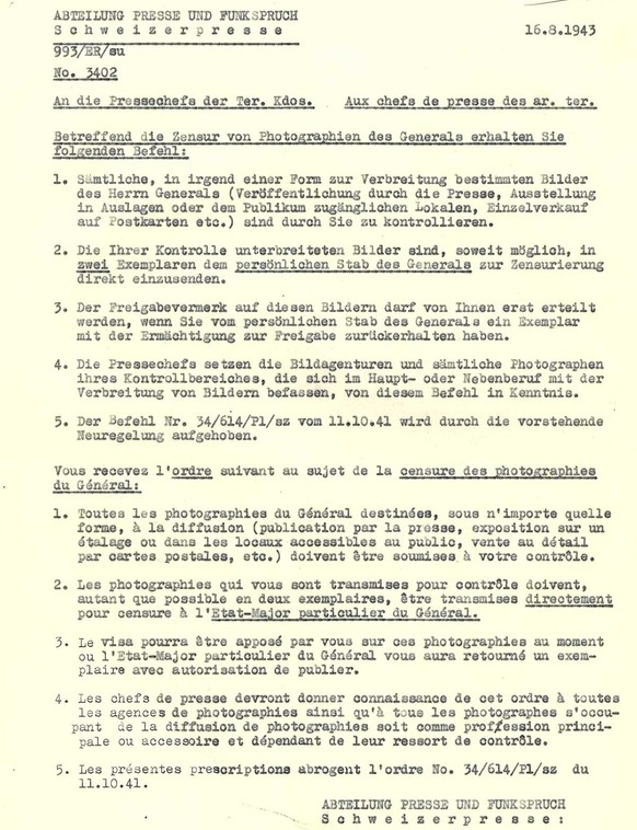 Les consignes furent de nouveau renforcées en 1943. Cette instruction remplaça celle d’octobre 1941.
https://www.recherche.bar.admin.ch/recherche/#/fr/archive/unite/6453148