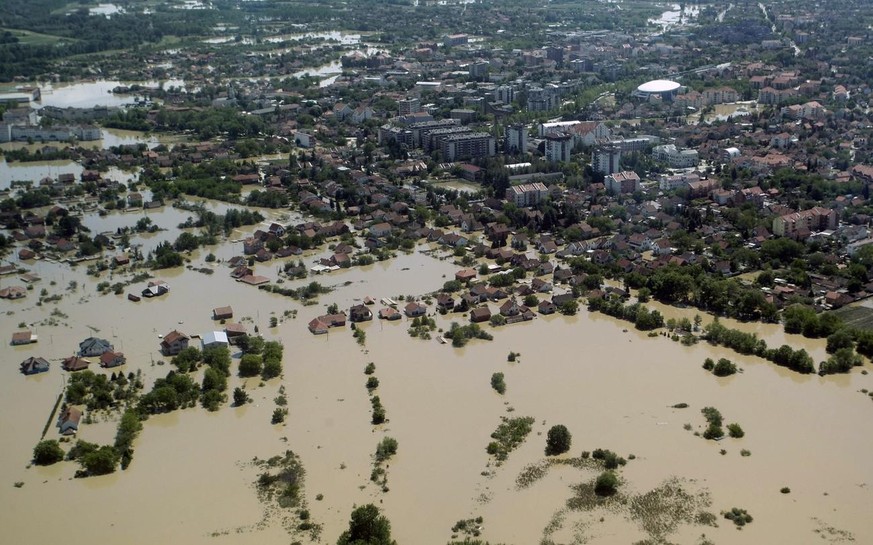 Obrenovac, à environ 30 kilomètres au sud-ouest de Belgrade, en Serbie, lundi 19 mai 2014.