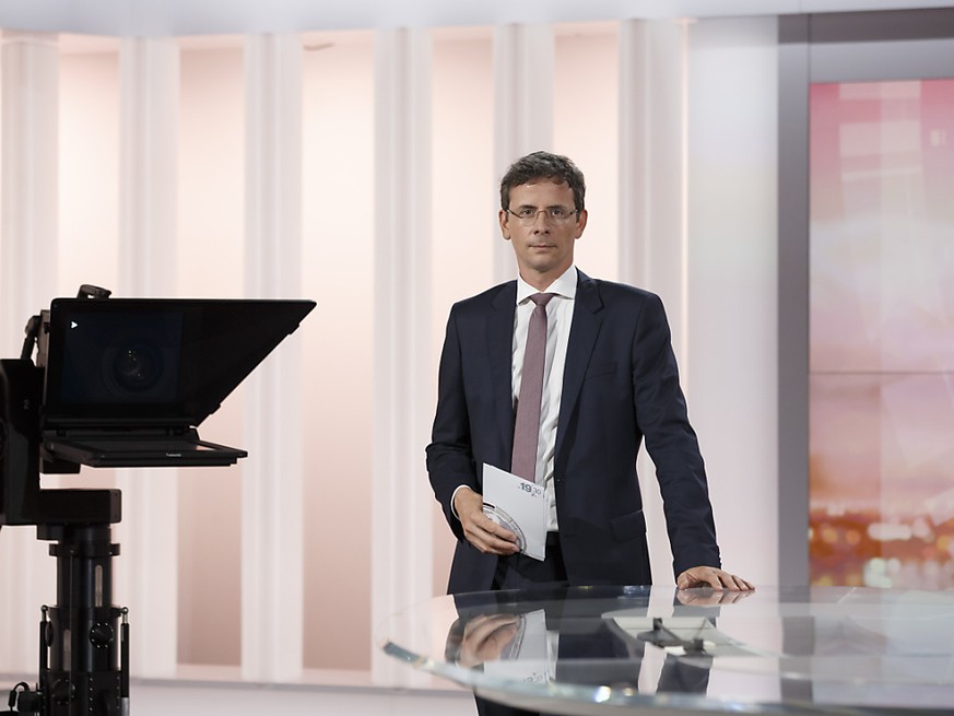 De nombreux articles bidon publiés ces derniers temps sur internet mettent en scène le présentateur du 19h30 Philippe Revaz (archives).