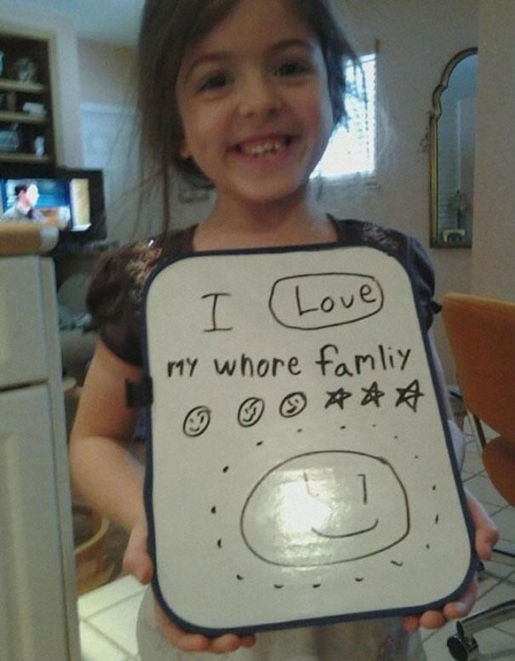 Faildienstag: Zeichnung: I lo9ve my whore family