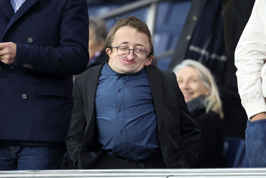 PARIS, FRANCE - APRIL 2: Guillaume Bats attends the Ligue 1 Uber Eats match between Paris Saint-Germain (PSG) and Olympique Lyonnais (OL, Lyon) at Parc des Princes stadium on April 2, 2023 in Paris, F ...