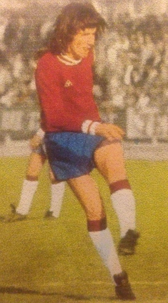 Gérard Castella, alors milieu de terrain servettien, au début des années 1970.