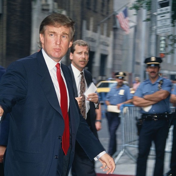American businessman Donald Trump on a red carpet, USA, circa 1985. (Photo by Archive Photos/Getty Images)