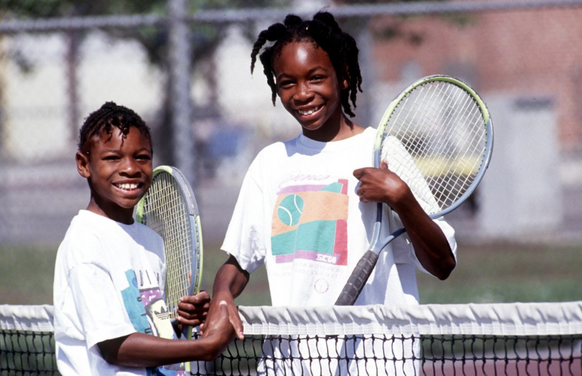 Serena et Venus Williams à Compton, en 1991.