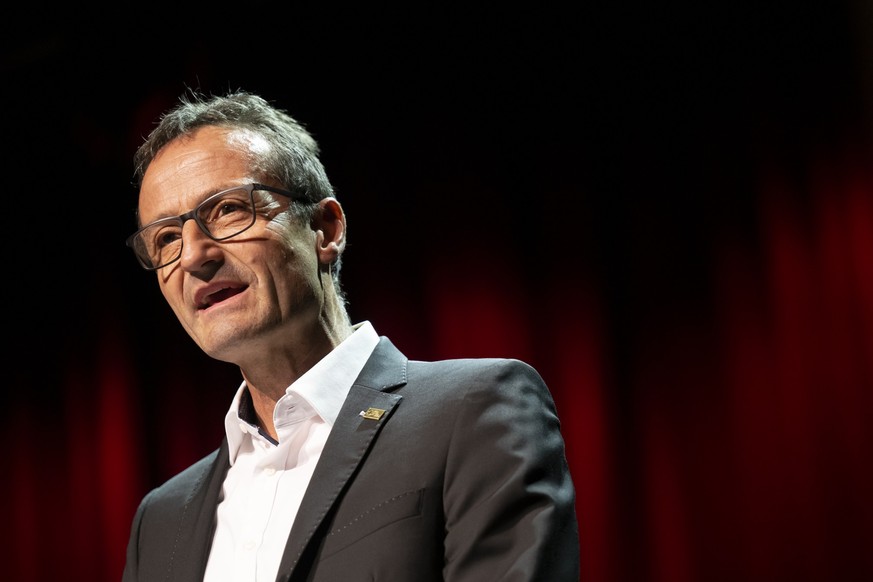 Christoph Seiler, Praesident Swiss Athletics, spricht waehrend der Swiss Athletics Night, am Samstag, 19. November 2022 in Bern. (KEYSTONE/Anthony Anex)